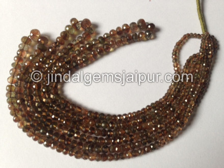 Green Andalusite Far Faceted Roundelle Beads
